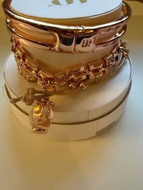 Rose Gold Multi-Stack Women’s Bracelet Set